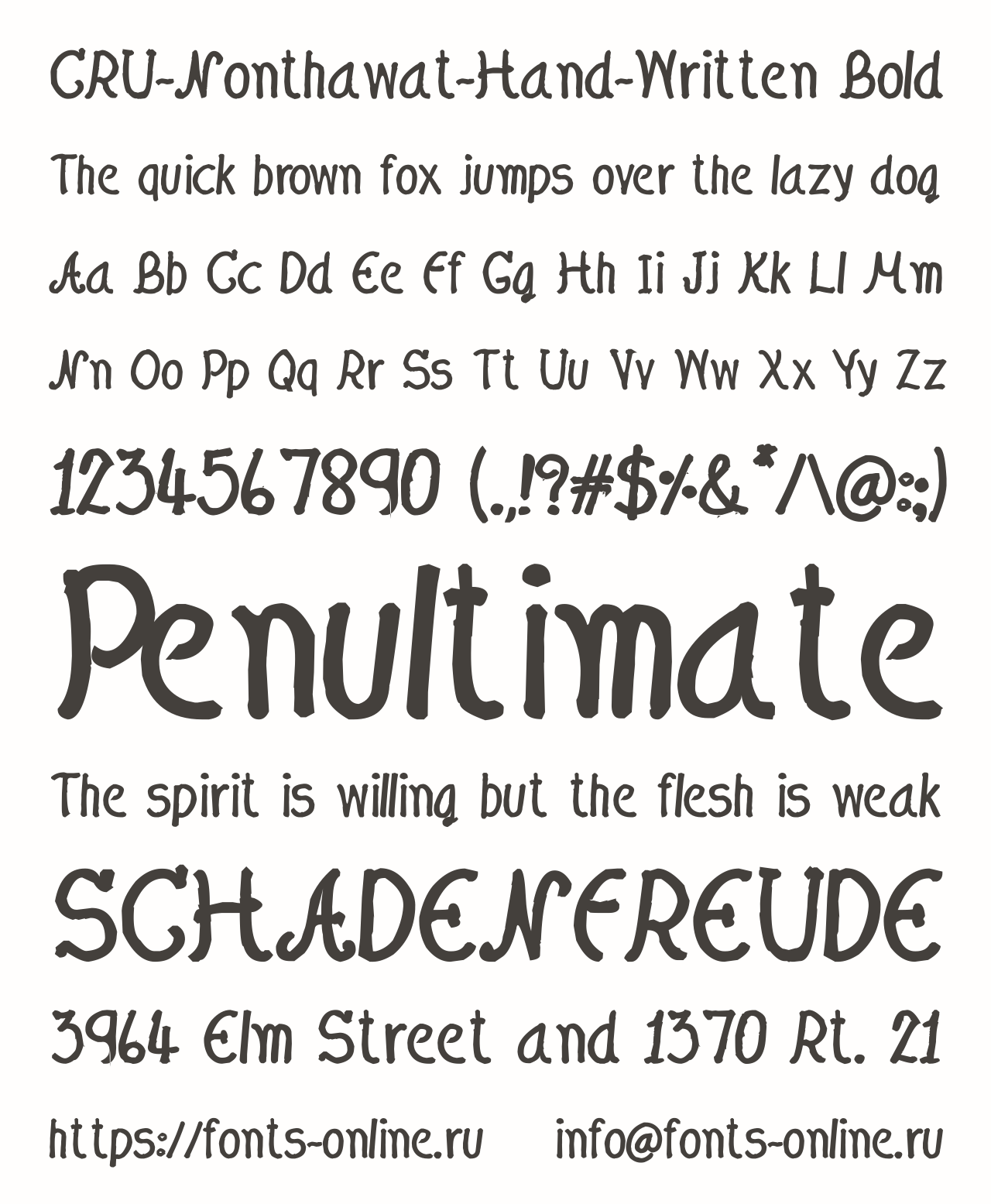 CRU-Nonthawat-Hand-Written Bold Free Font Download